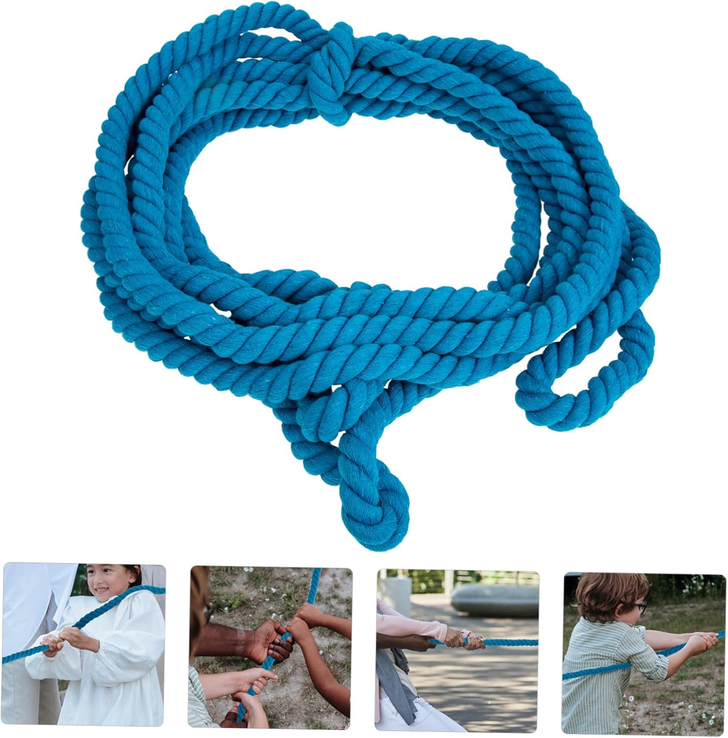 TOYANDONA Tug of War Rope Practical Twisted Rope Tug Rope for Home Outdoor Thick for Games Gymnastics Rope Garden