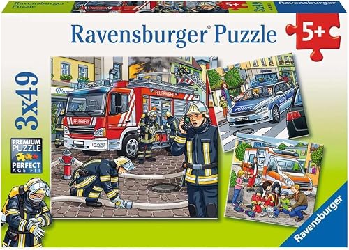 Ravensburger - Puzzle 3x49 Helpers in Need - 40-99 dielov