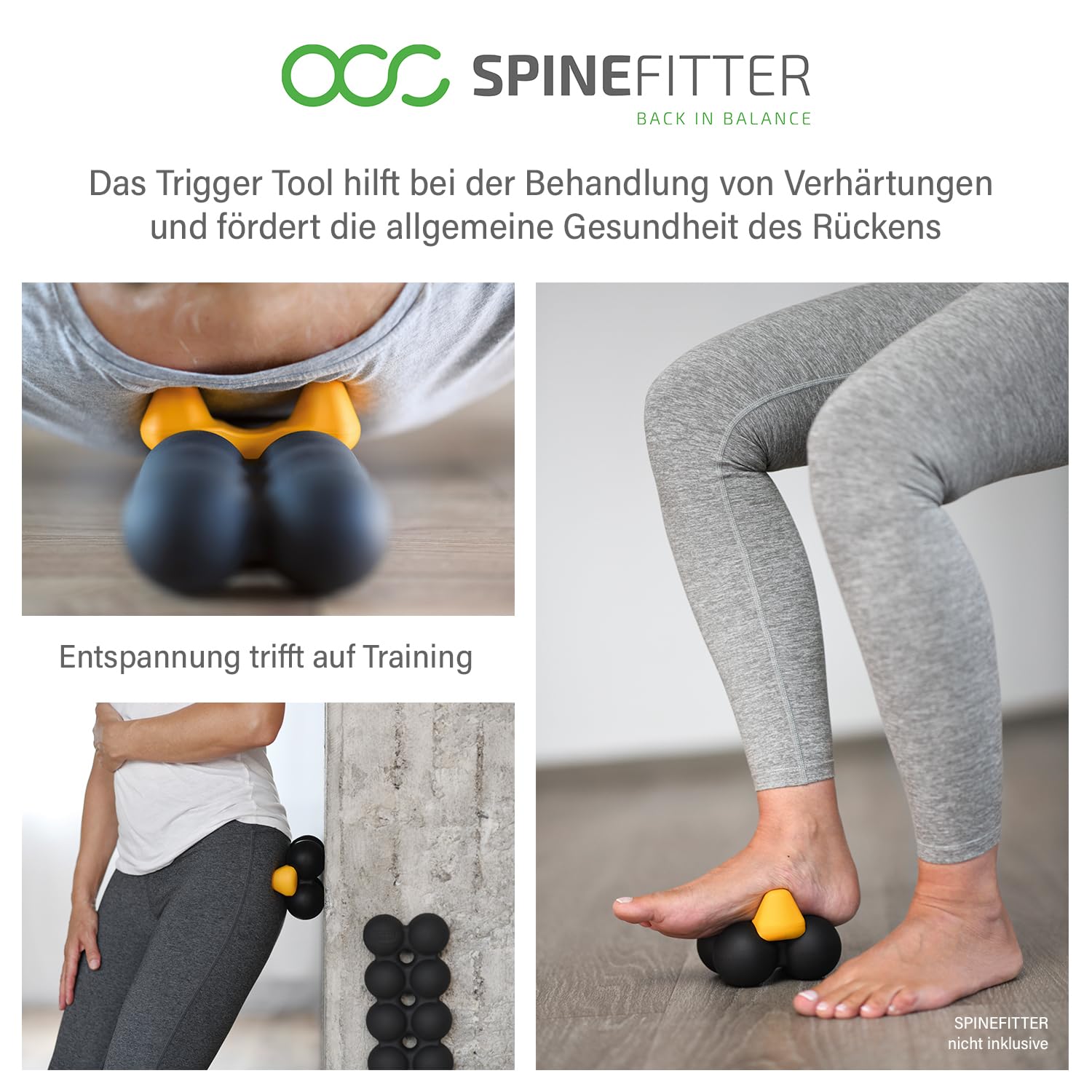 SPINEFITTER by SISSEL® Trigger Tool | Punktueller Druckaufbau | Effektive Schmerzlinderung & Lösen von Verspannungen | Robustes Material | Ideal für Rückengesundheit & Fitness | Leicht & Mobil