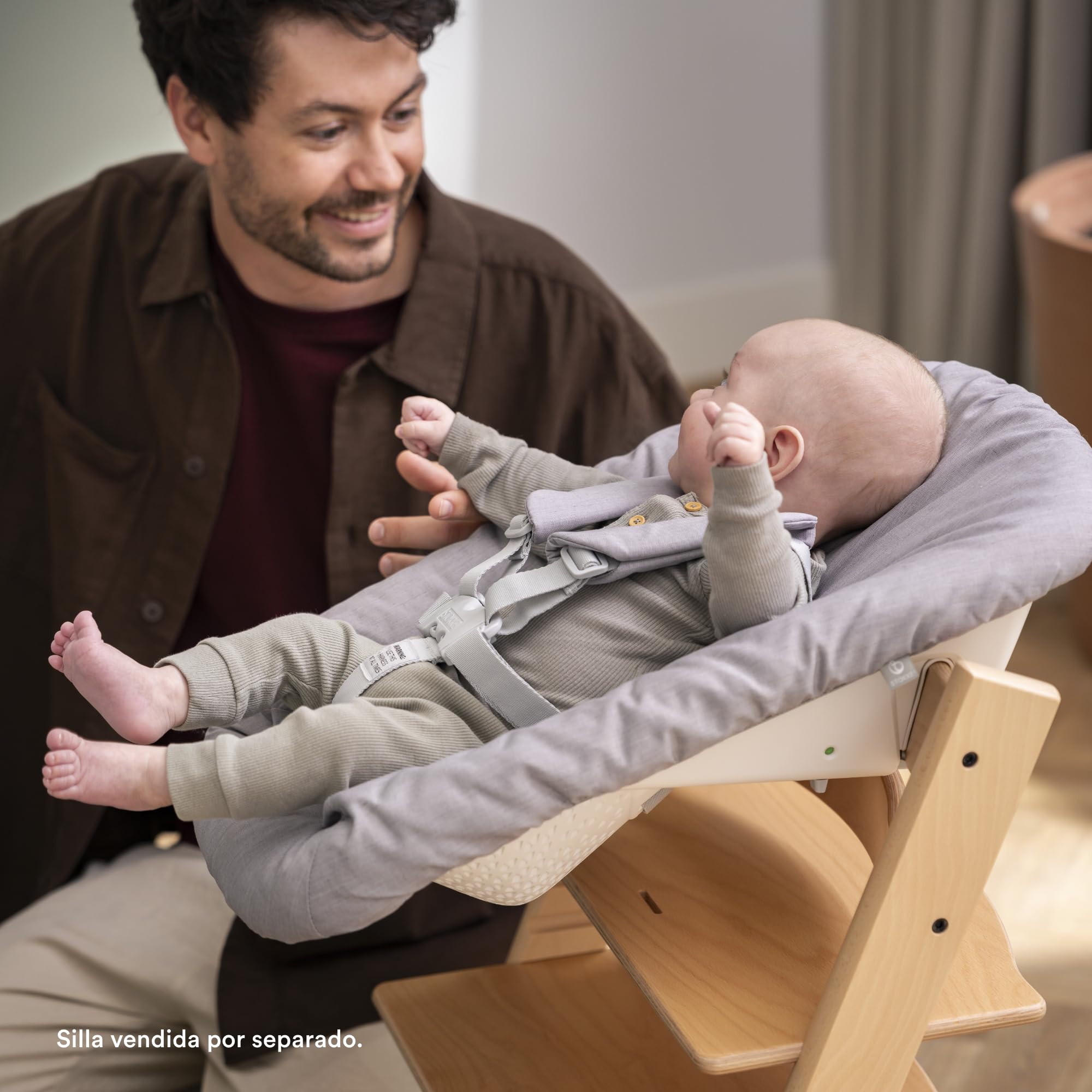Tripp Trapp, Gris - Convierte la Silla en un asiento para recién nacidos hasta 9 kilos - Acogedor, seguro y fácil de usar - Compatible con modelos Tripp Trapp posteriores a mayo de 2003