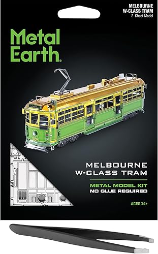 Metal Earth Melbourne W-Class Tram 3D Kit de modelo de metal con pinzas Fascinaciones