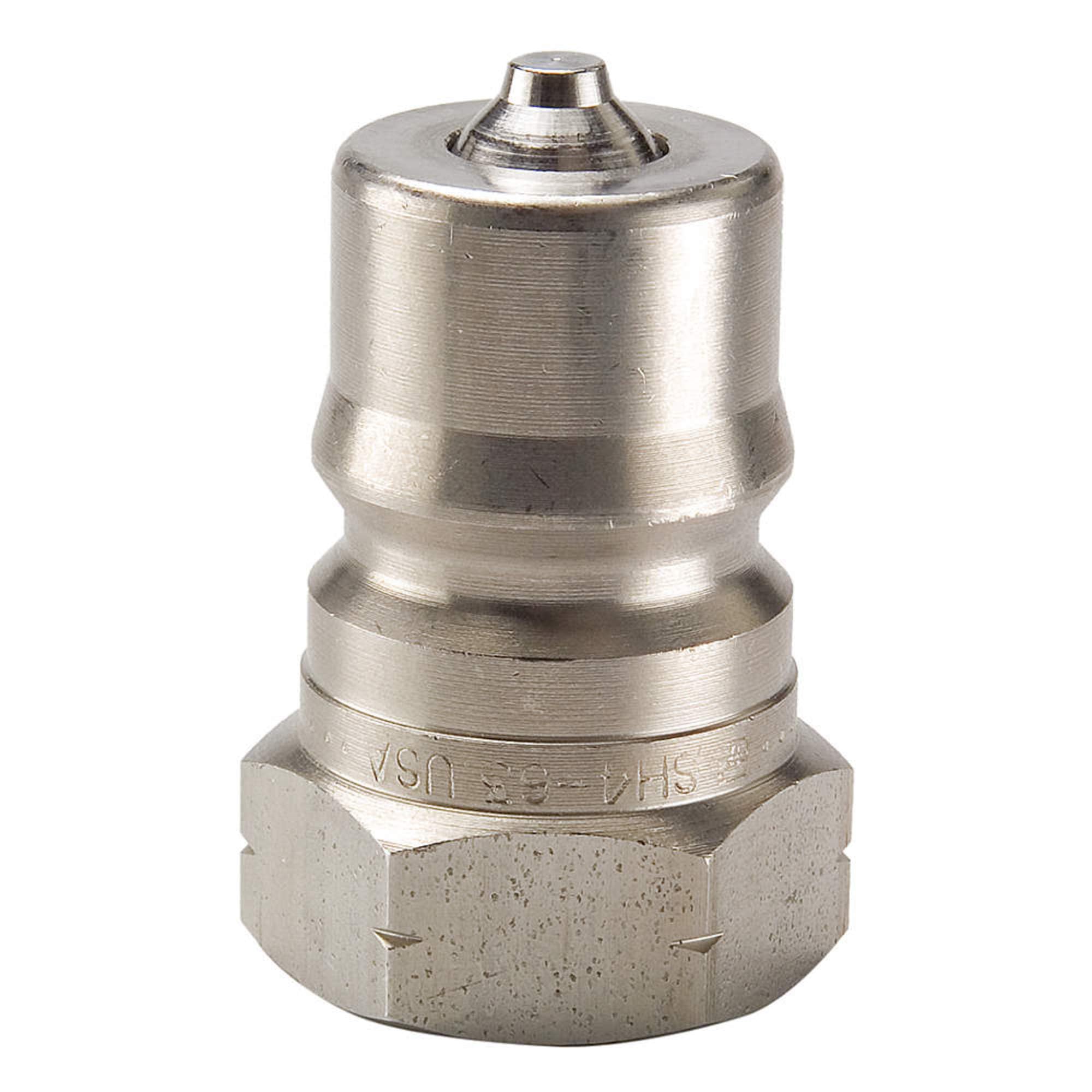 Parker Hannifin SH3-63 Series 60 Type 303 Stainless Steel Multi-Purpose Quick Nipple with Female Pipe Thread, ISO 7241 Series B Interchange, Poppet Valve