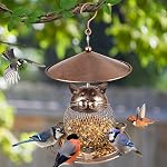 LBTING Bird Feeder for Outdoor, Squirrel Proof Metal Wild Bird Feeder Decoration for Hanging Outside Garden Yard, Cute Cat-Shaped