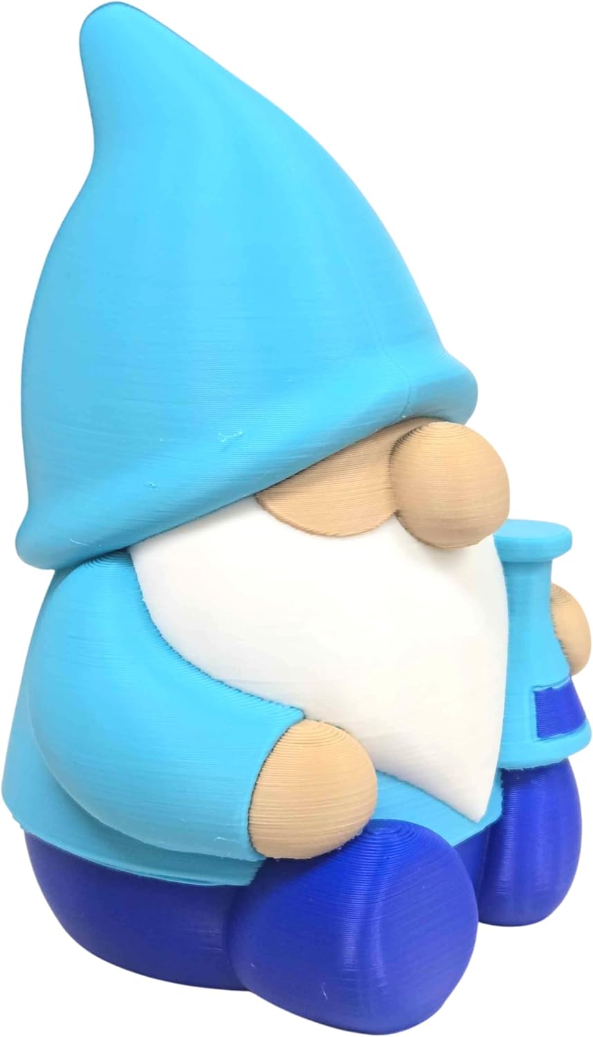 Chemist Gnome Collectible Figurine - Colorful Science-Themed Desk Decor for Unique Gifts and Geeky Displays - 3D Printed in Canada image 3