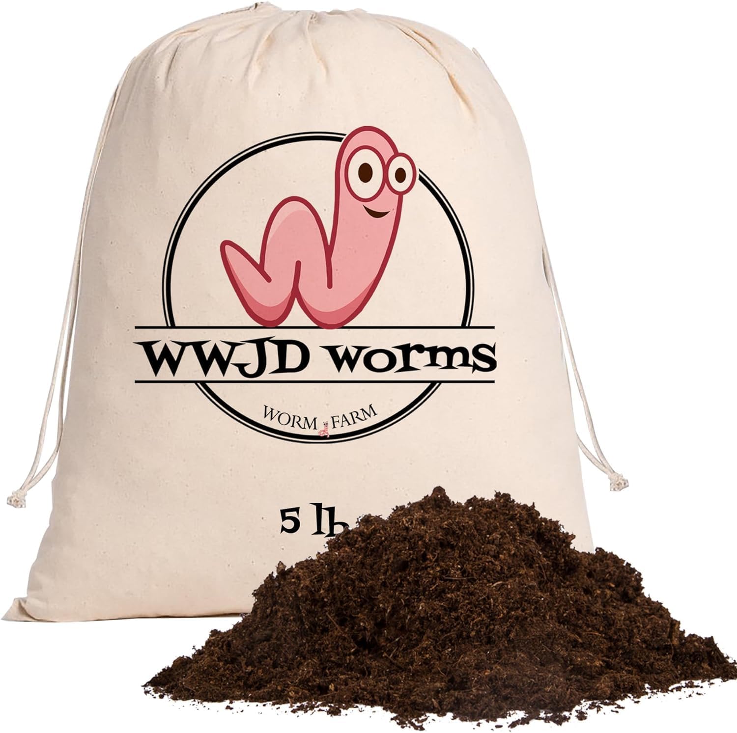 5lb Worm Bedding for Nightcrawlers and Red Wigglers (Worms Not Included) - Vermicompost Bin Worm Bedding for Earthworm Castings - Earthworm Food for Organic Potting Soil Gardening Mix