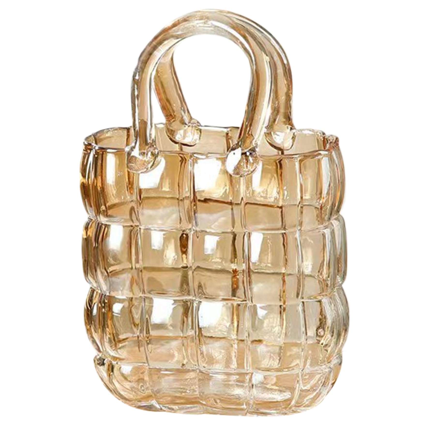 Vase à main vases en verre sac à main ambre de 27,9 cm à fleurs