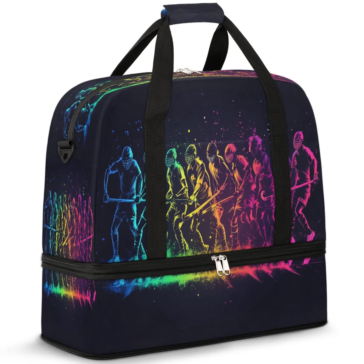 Sac de sport de hockey pour homme et femme, sac de week-end, sac fourre-tout pliable et séparé, 47 l, couleur, 47 L, Organiseur de sac