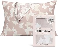 Vista 35 de Kitsch - Juego de 2 fundas de almohada de satén suave y refrescante, con cremallera, para cabello, piel y sueño de calidad, tamaño king de 19 x 36