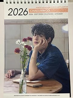 チャウヌ グッズ 2026年-2027年 2年分 卓上カレンダー めくり フォト トレカ (CHAEUNWOO) [並行輸入品]