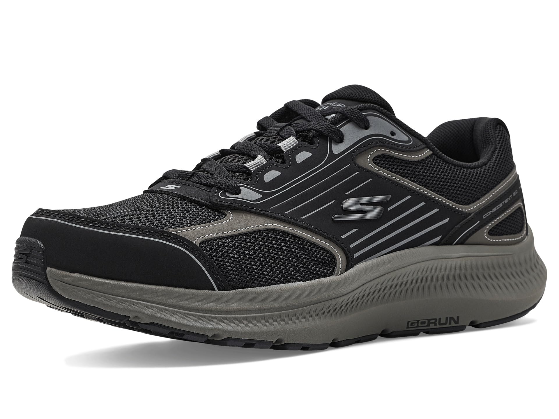 Skechers Men's Go Run Consistent 2.0 Sneaker, Black/Charcoal, 10