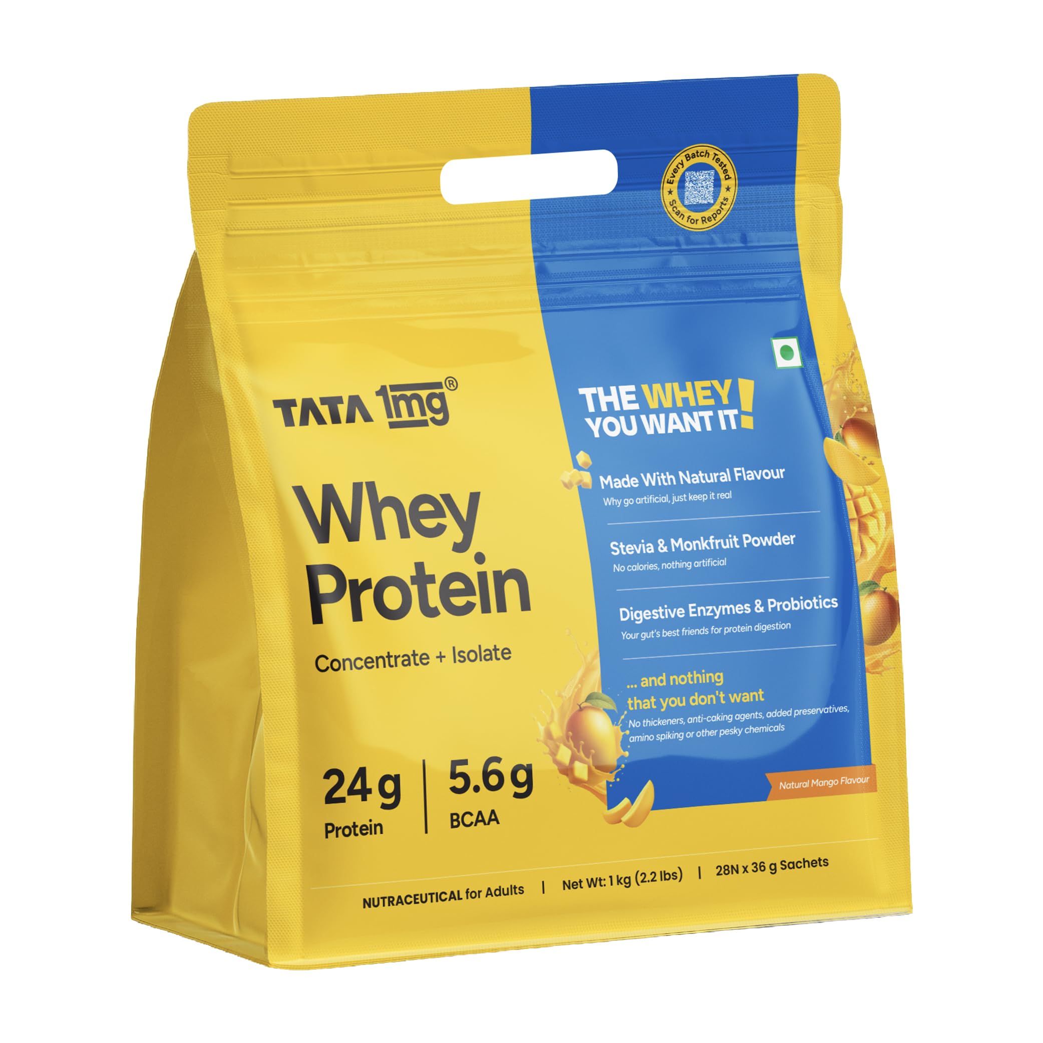 Tata 1mg Whey Protein Isolate | Unflavoured | 30g protein | 1kg — Amazon image 10