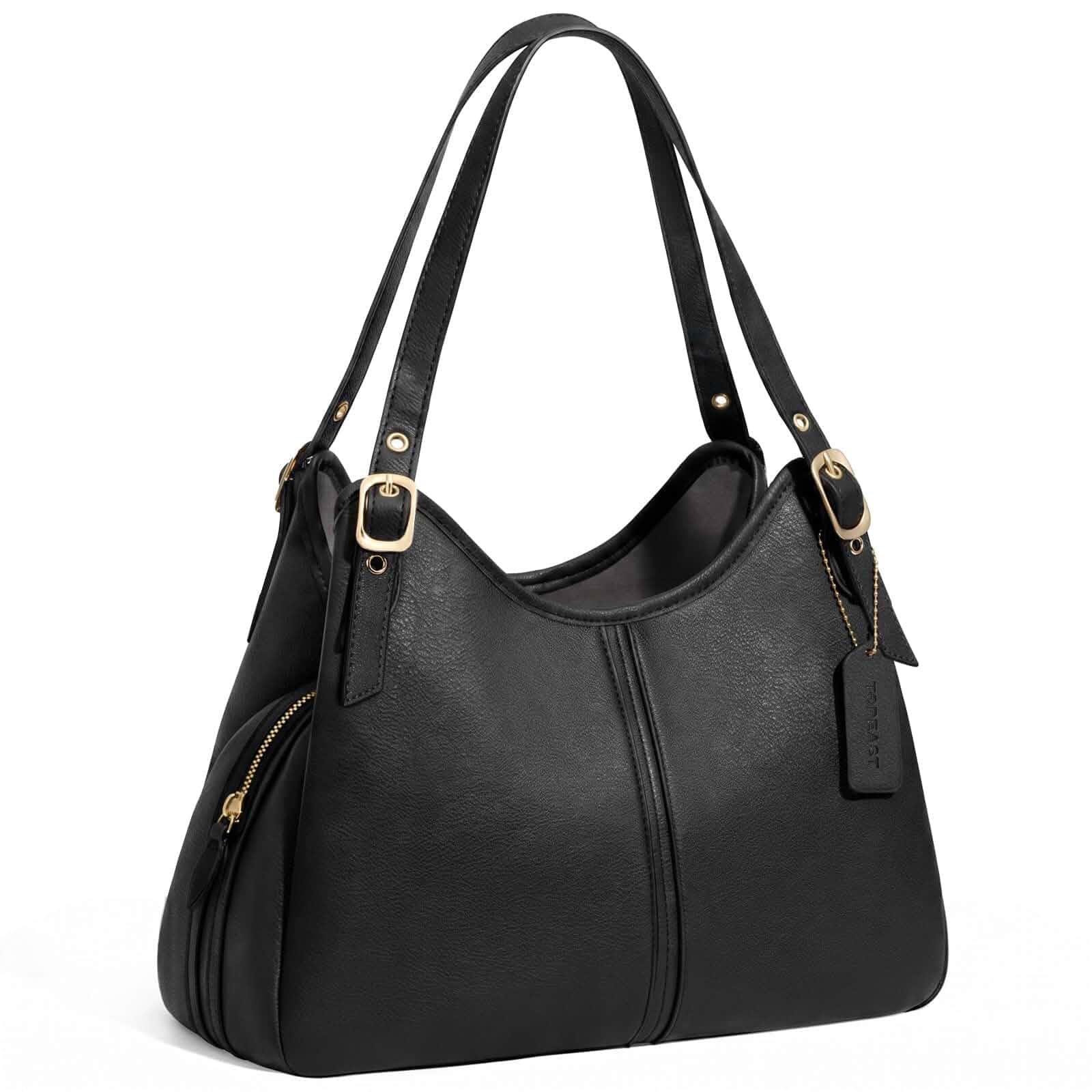 TOPEAST Vintage Purses for Women, Soft PU Leather Shoulder Bag Hobo Handbag Slouchy Crescent Bag with Large Capacity, Designer-Inspired Everyday Tote for Work, Travel, Shopping