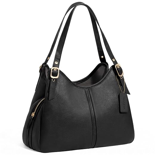 TOPEAST Vintage Purses for Women, Soft PU Leather Shoulder Bag Hobo Handbag