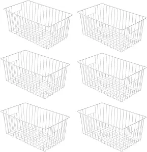 16-inch Farmhouse Wire Baskets Organizer Set of 6
