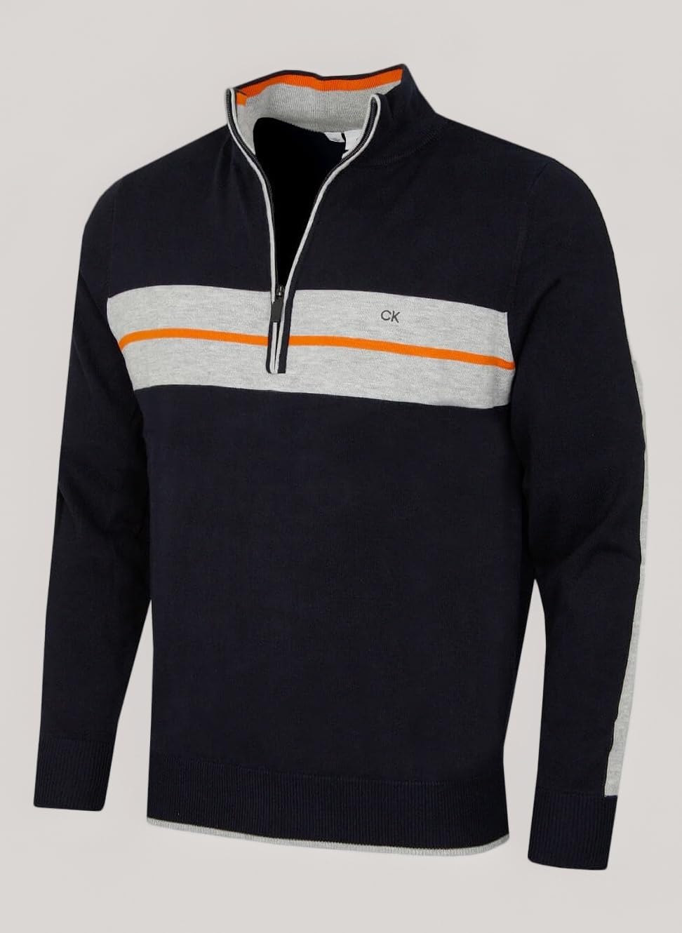 Calvin Klein Mens 2026 Golf Vertex Half Zip Neck Pullover Sweater