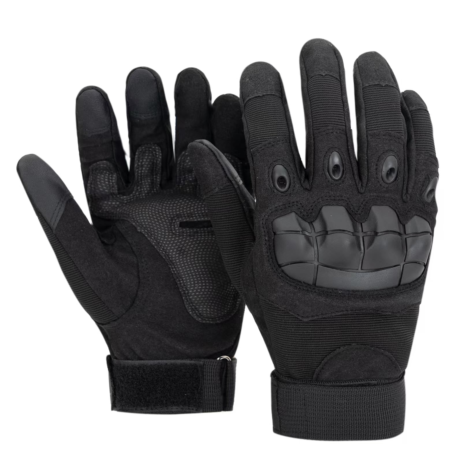 Guantes tácticos negros para hombres y mujeres, para exteriores que requieren destreza, protección, función táctil, ciclismo, motociclismo, escalada en roca y senderismo (XL, negro)