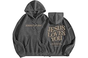 Jesus Loves You Anime Girl Hoodie for Men