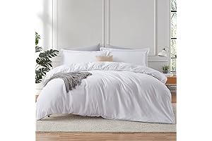 White Duvet Cover Queen Size Set - Indulge in Comfort and Serenity