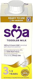 – SMA PRO Growing-Up Baby Milk - 1-3 Years | Ready to Use Liquid Formula Milk 200 ml (Pack of 12)