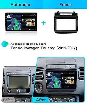 JOYX - Android 13 Car Stereo Fit For VW Touareg FL NF (2011-2017) - Wireless Carplay + Android Auto - [2G+32G] - Rear Camera FREE - IPS 9 Inch 2 Din -Support Steering Wheel WiFi 4G DAB Fast-boot EQ BT