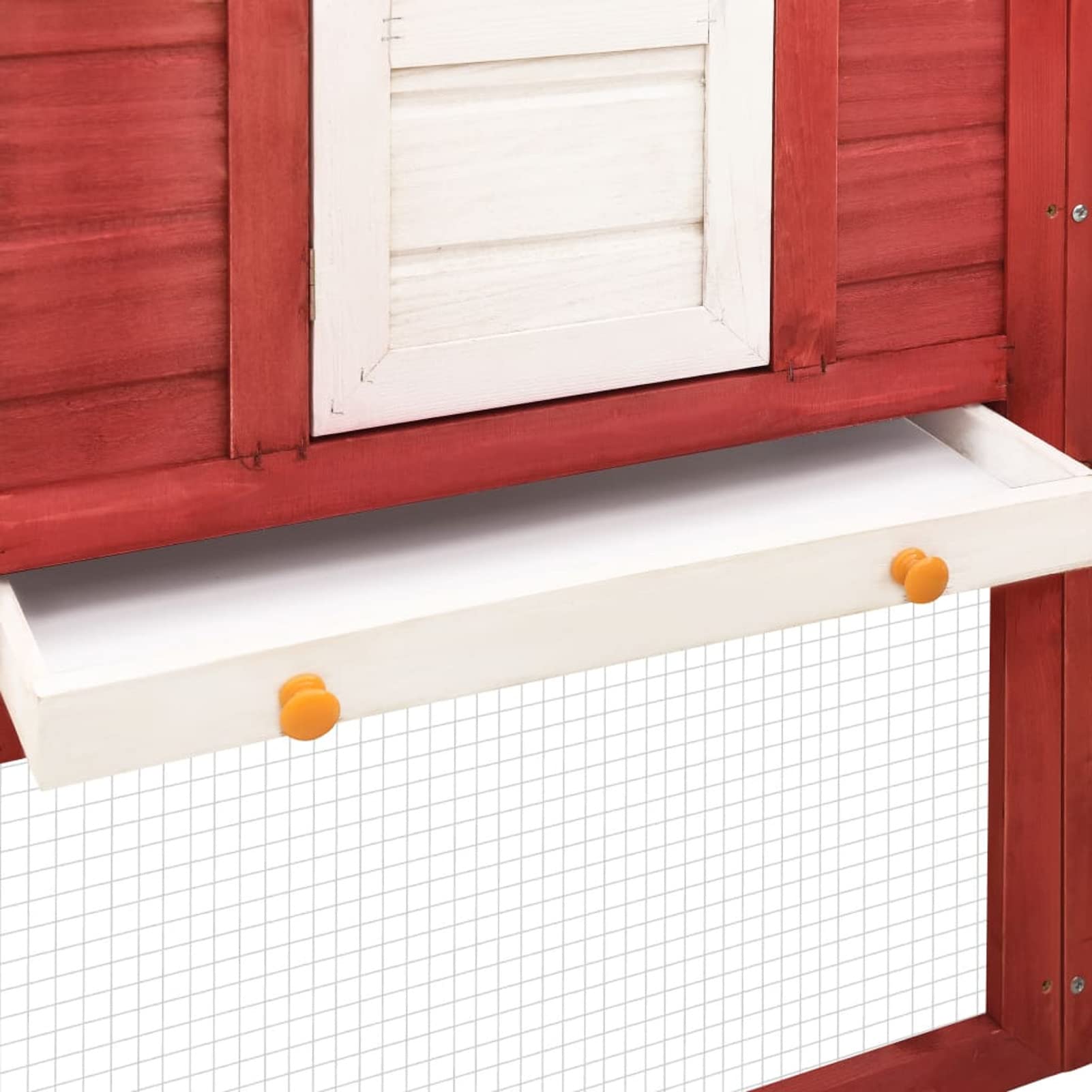 ShGaxin Jaula conejera de Exterior con Corral, Jaula Cobaya, Jaulas para Conejos, Jaula Hamster, Casa Conejo, Casita Conejo, Conejo, Madera Abeto Rojo Blanco