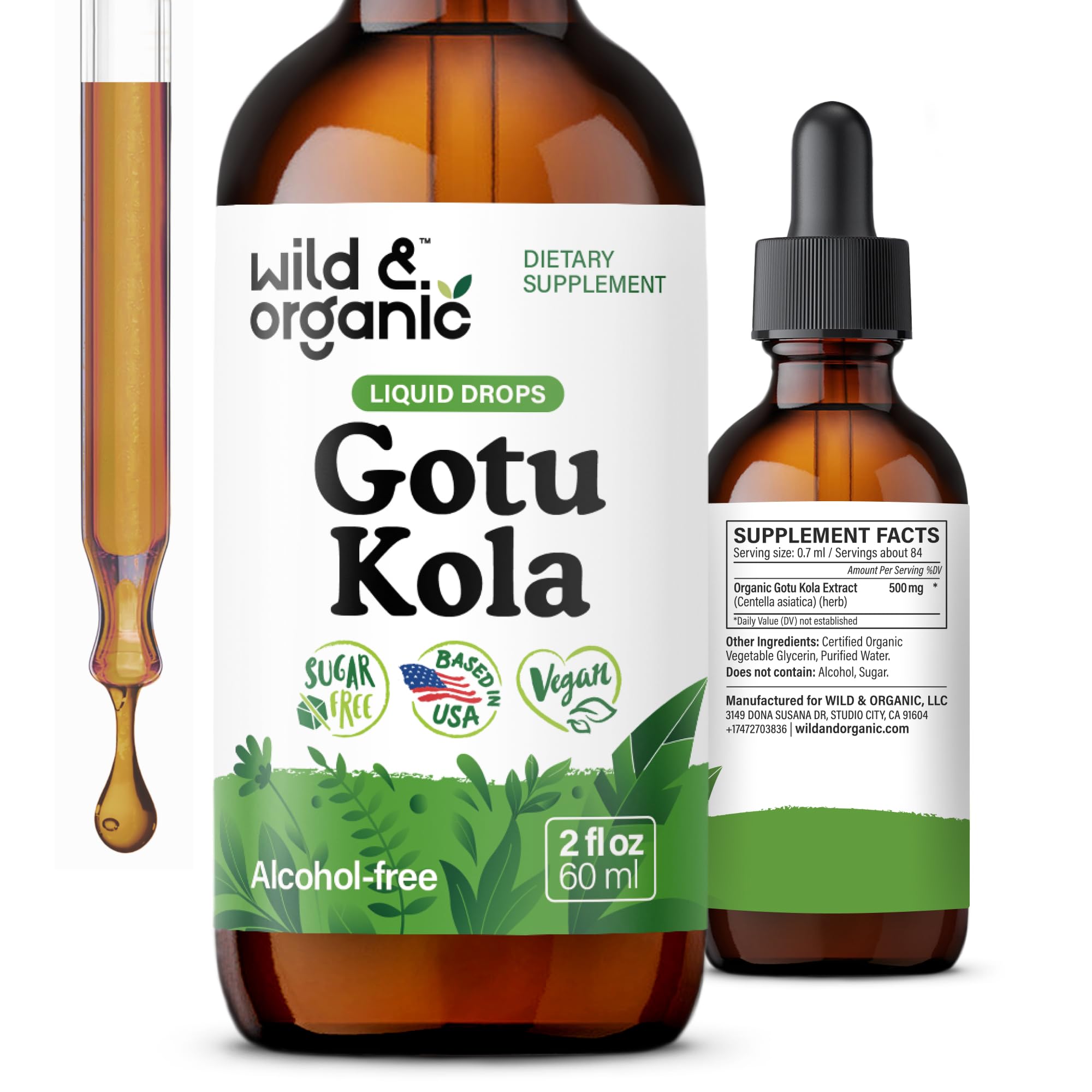 Wild & Organic Gotu Kola Extract Drops - Brain Support Supplement - 4 oz — Amazon image 10