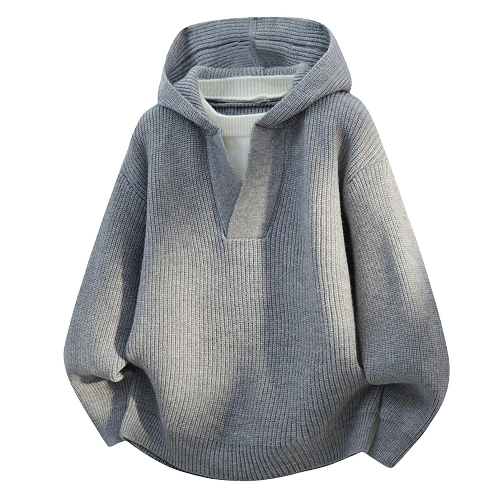 Cappotto con cappuccio per la moda autunnale, giacca in morbida maglia con tasche, abbigliamento casual comodo ed elegante per il clima fresco