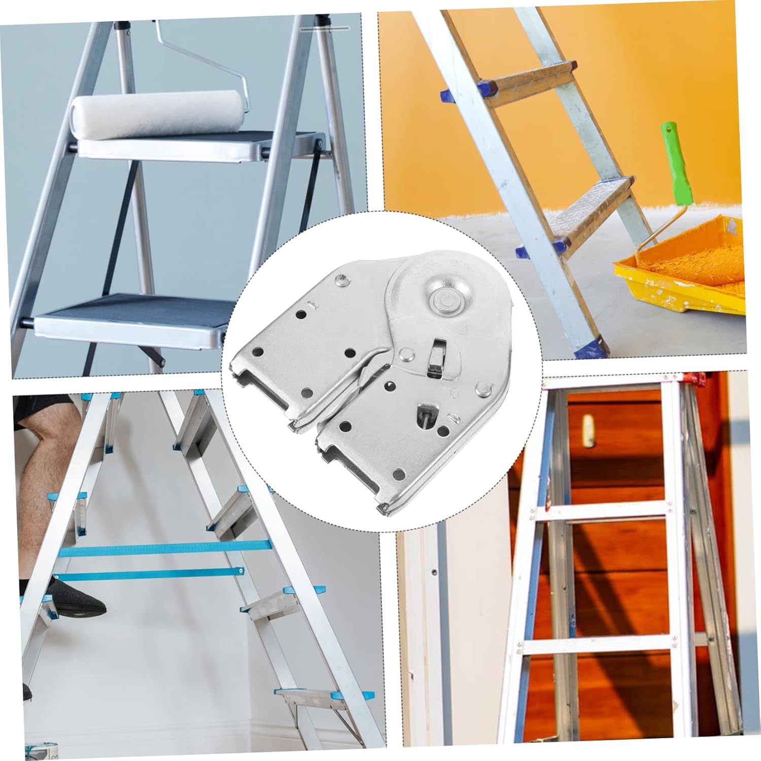 Artibetter 2 Pcs Ladder Hinge Folding Ladder Hinge Aluminum Alloy Easy to Install