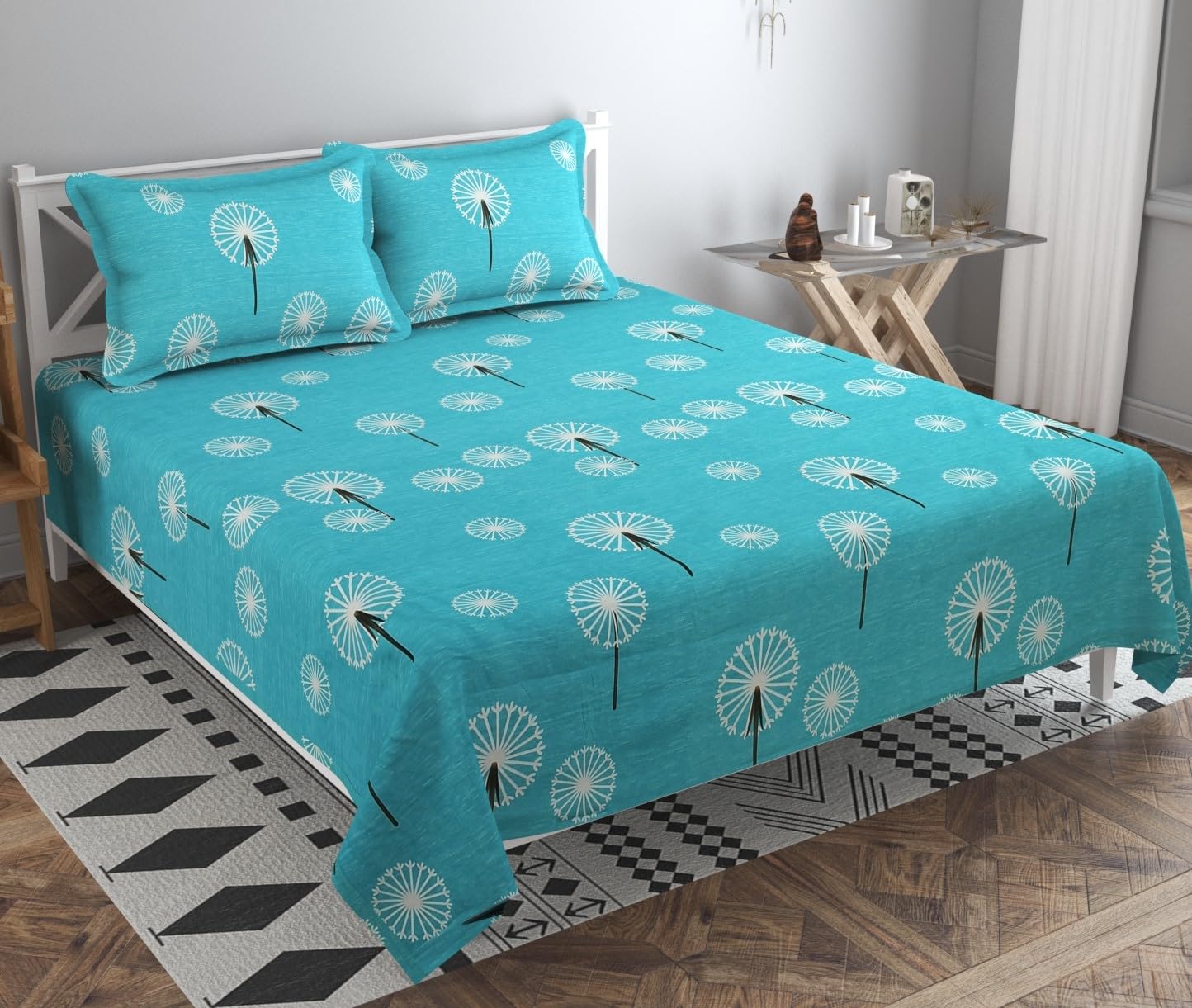 BSB HOME Kingston Collection Ultra King Size Bedsheets with 2 King Size Pillow Covers|Luxury Soft Sheets, Breathable, Shrinkage(3 Piece Set, 108X108 Inches Or 274X274 Cm, Beige Grey & White, Cotton) (B0BZD4B32G) Amazon Price History, Amazon Price Tracker