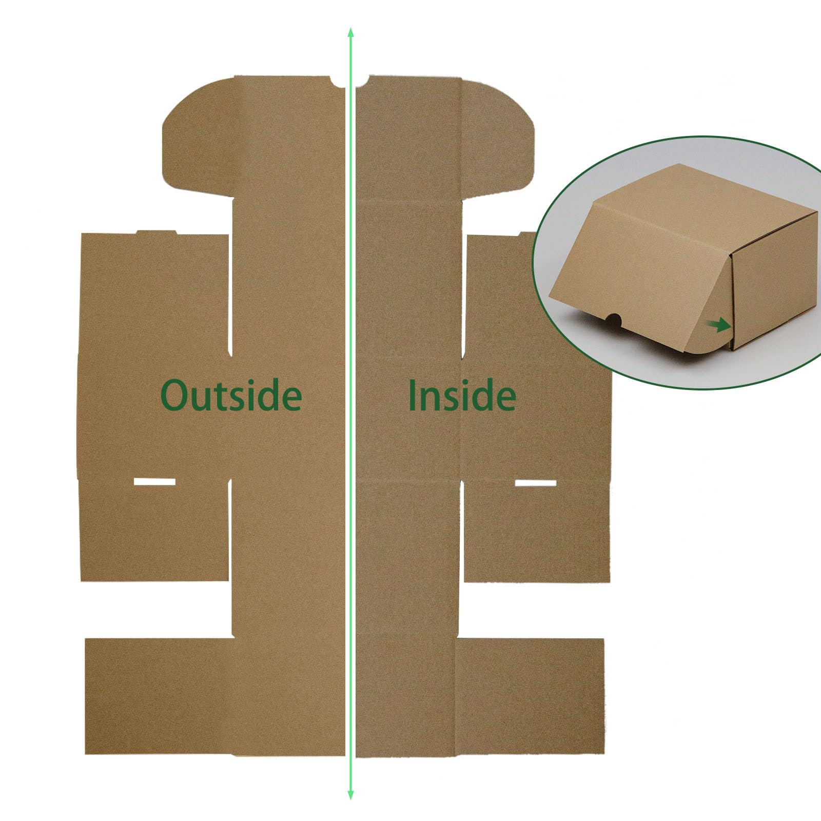 Juego de 25 cajas de envío de 7 x 5 x 4 pulgadas, caja de cartón corrugado marrón para embalaje de pequeñas empresas