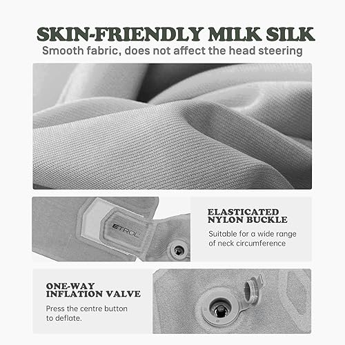 Miniatura 4 de ETROL Almohada inflable para el cuello, almohadas de viaje ajustables para aviones, almohada de cuello inflable de viaje, almohadas inflables para