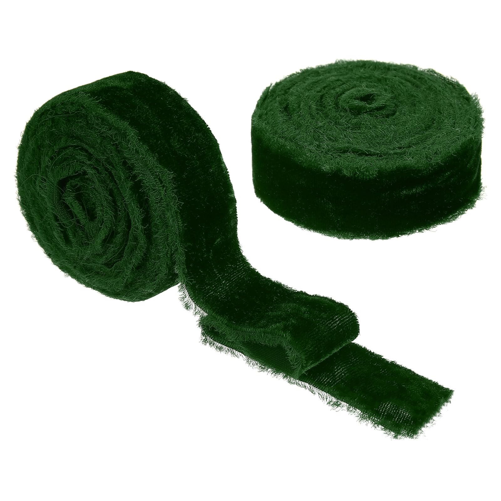 Ruban de velours vert de Noël fait main pour vos tables de fête et paquets cadeaux