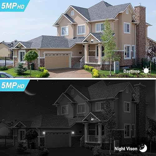 Miniatura 5 de Cámara PTZ para exteriores, cámara IP WiFi con zoom óptico de 5MP 20X con rotación de 360° y distancia de visión de 1000 pies/detección humana