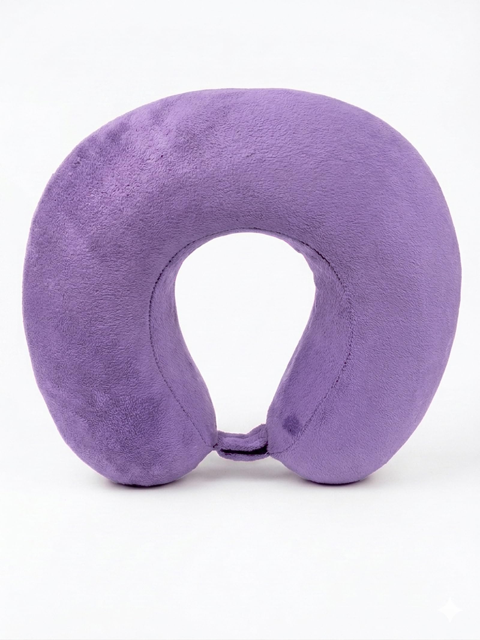 PUFF PURE Travel Neck Pillow Memory Foam, Neck Pillow for Travelling, Adjustable Velcro Strap, Super Soft Fabric, Lightweight Airplane Neck Pillow for Men Women, Flight Car Train Bus Travel, Purple-image-25