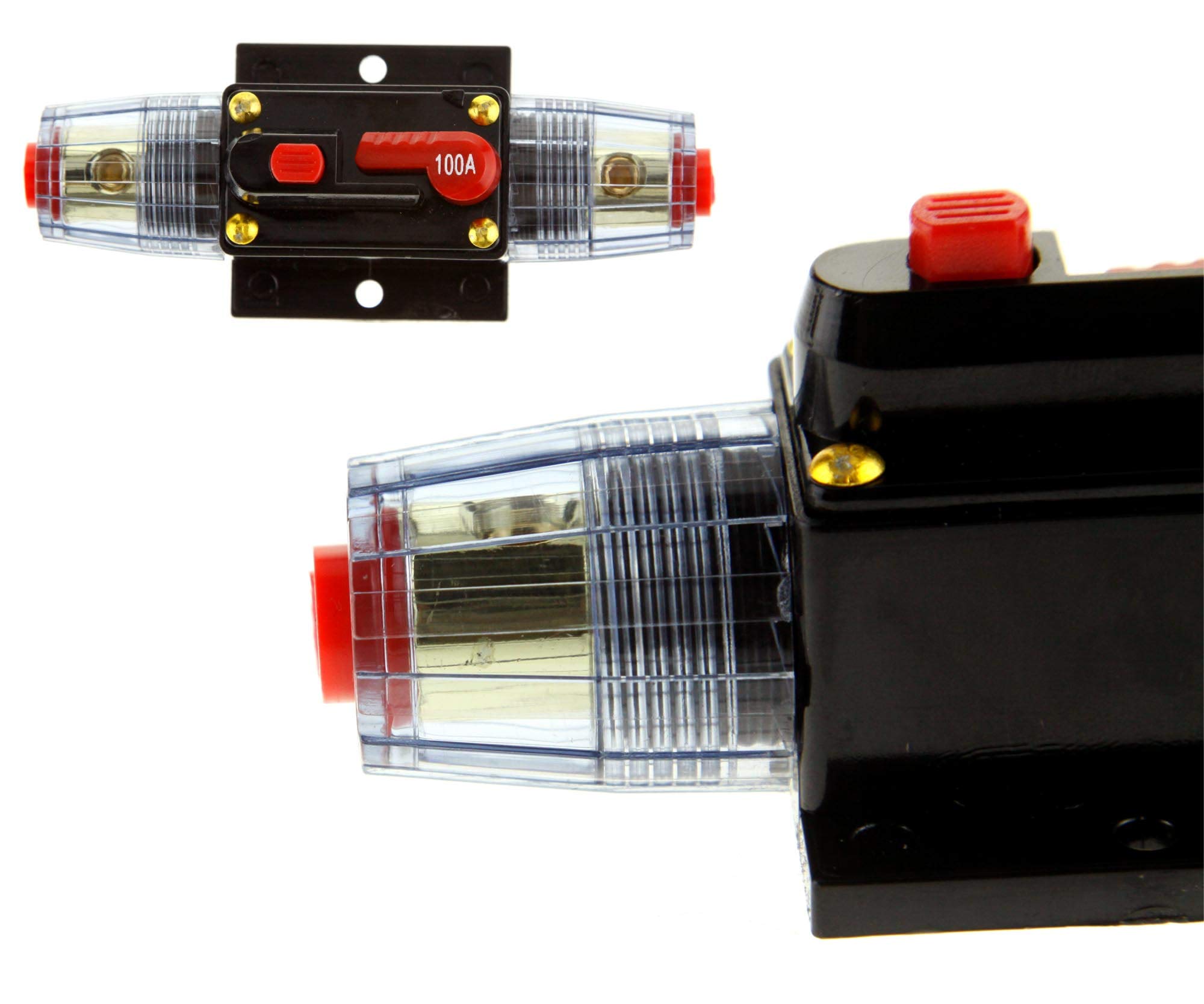 Interruttore Automatico 100A Con Fusibile - Ripristino Manuale Per Impianti DC 12V-24V