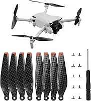 Vista 1 de Hélices de fibra de carbono compatibles con DJI Mini 3 Pro Dron, hélices de liberación rápida de bajo ruido, cuchillas de repuesto, accesorios