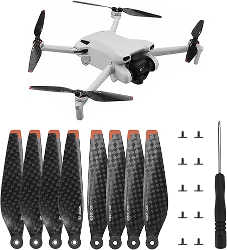 Hélices de fibra de carbono compatibles con DJI Mini 3 Pro Dron, hélices de liberación rápida de bajo ruido, cuchillas de repuesto, accesorios para