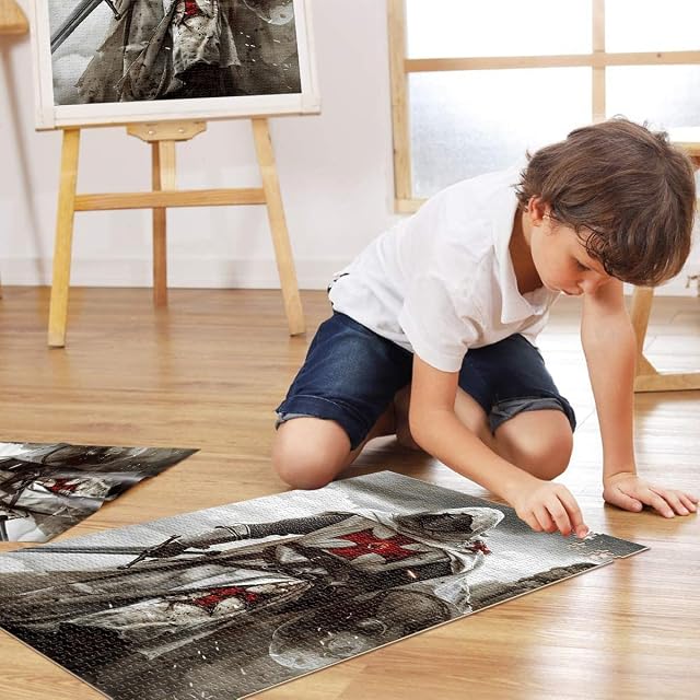 Foto 4 de 6 de Rompecabezas de 1000 Piezas para Adultos Caballero templario Juegos Divertidos para la Familia Colección…