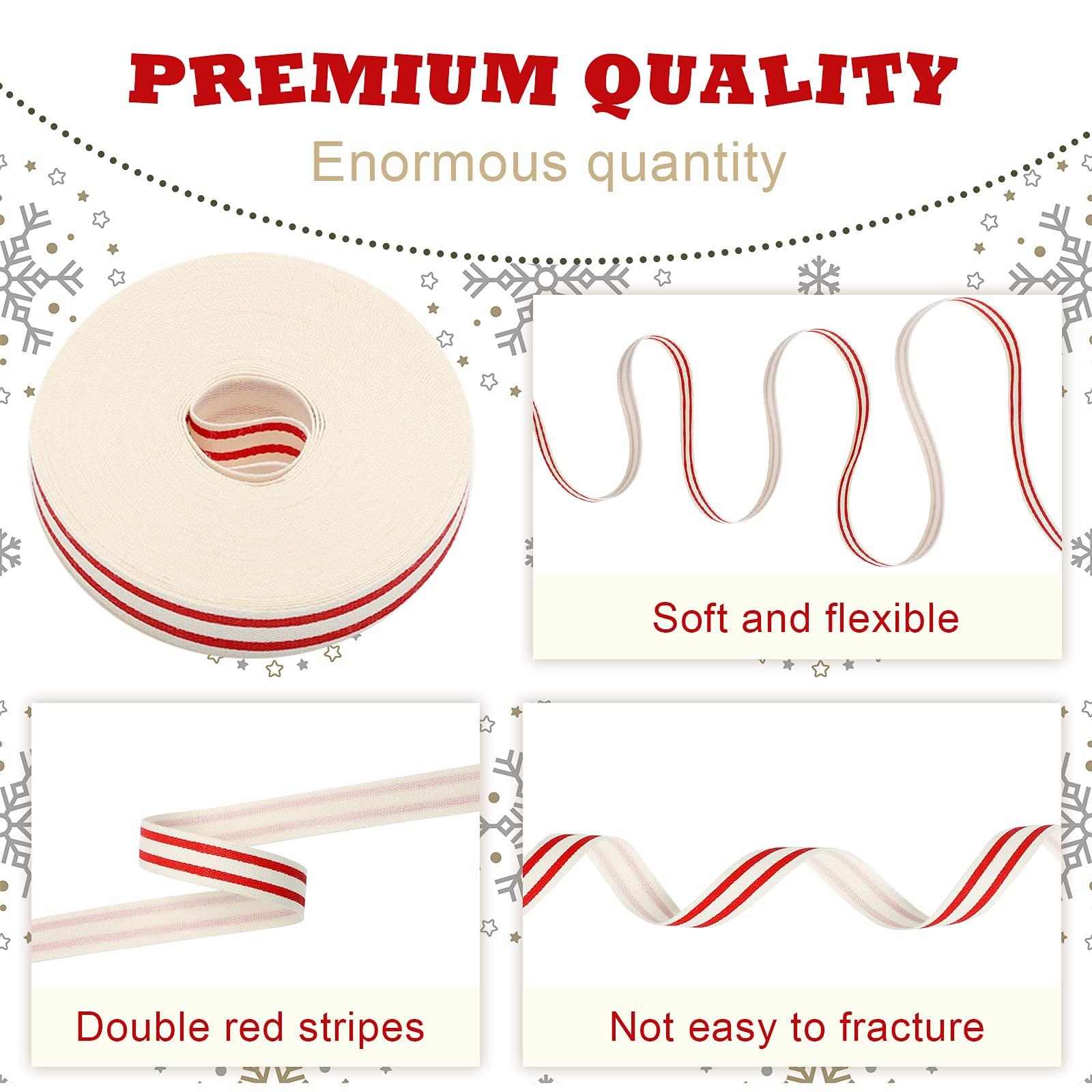 Amazon.co.jp: 天然コットンストライプ リボン ストライプ