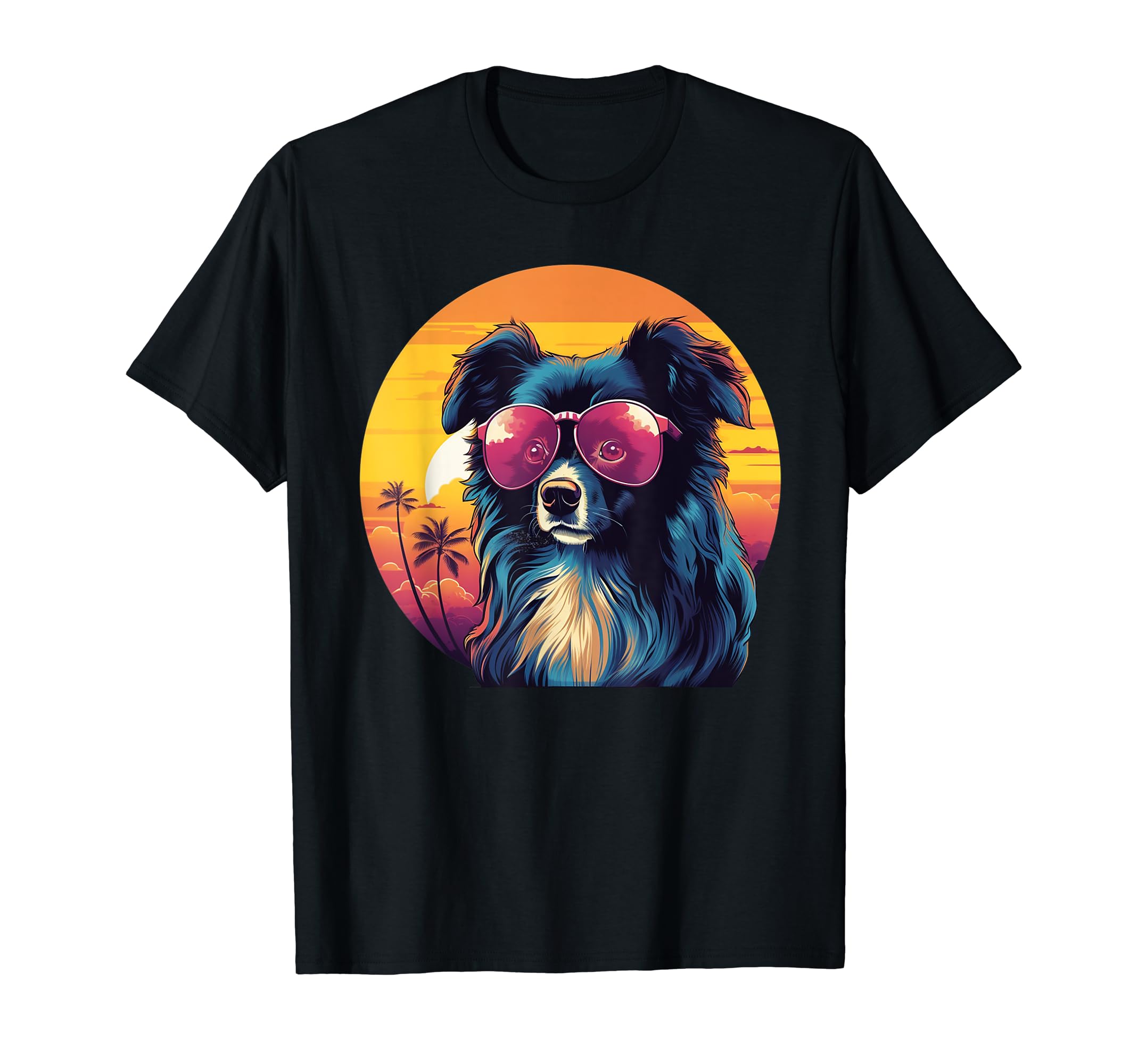 Papillon Vintage Retro Papillon Dog T-Shirt