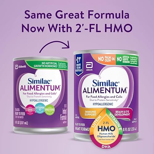 Miniatura 2 de Similac Alimentum con fórmula infantil hipoalergénica 2'-FL HMO, para alergias alimentarias y cólicos*Adecuado para sensibilidad a la lactosa,