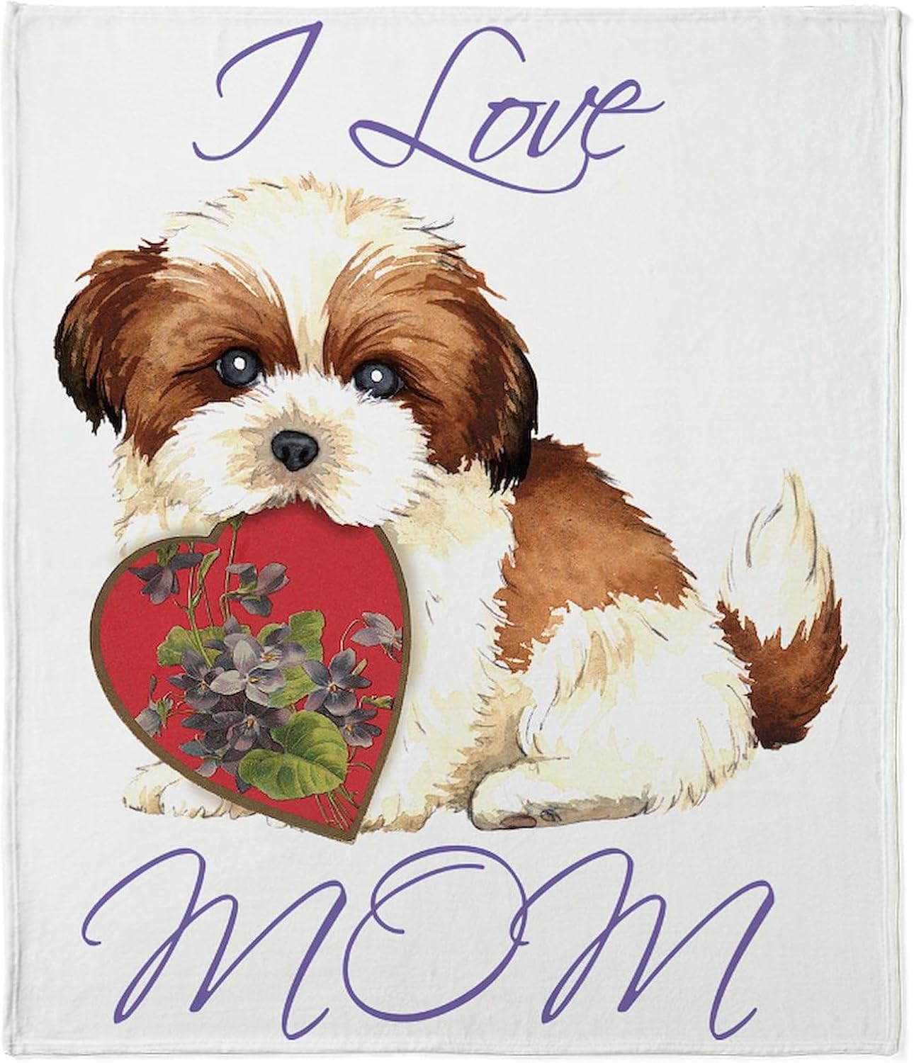 CafePress Shih Tzu Mom Throw Blanket Super Soft Fleece Plush Throw Blanket, 60"x50"