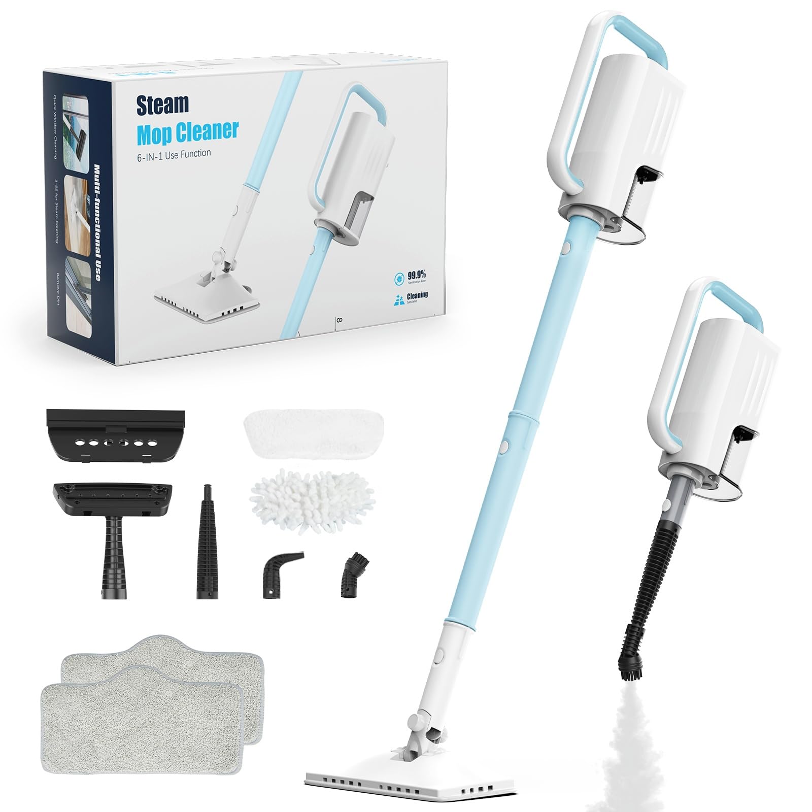 Amazon.com - Steam Cleaner, 6 in1 Rotated Steam Mop Cleaner with 2
