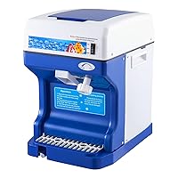 Vista 1 de VEVOR Máquina eléctrica de 110V para hielo raspado, máquina para hacer conos de nieve de 500W, de mesa con textura de hielo ajustable, máquina