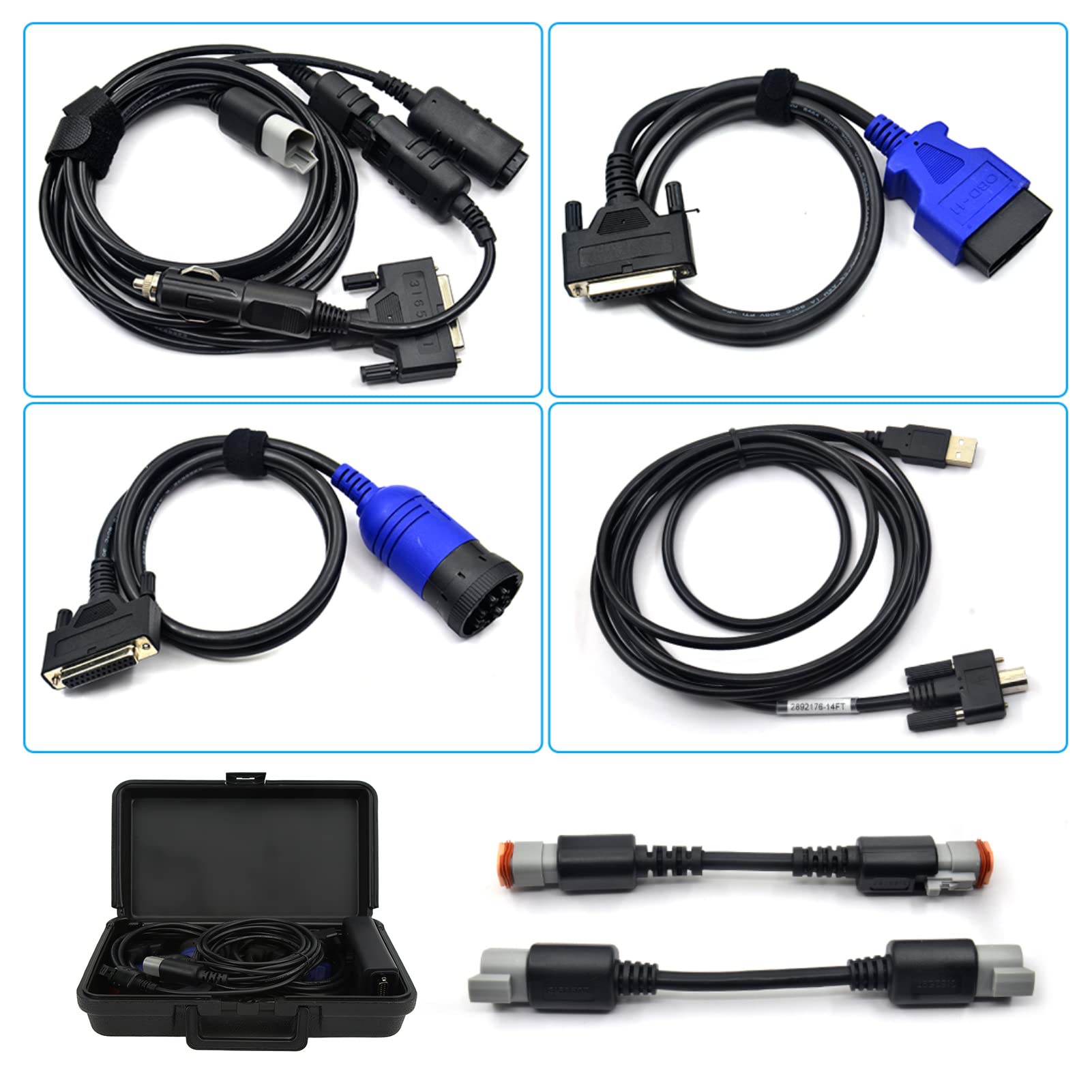 Kit de Adaptador de Enlace de Datos KIMISS para INLINE 6, Escáner OBD2 de Diagnóstico Resistente para Motor Cummins J1939 J1708