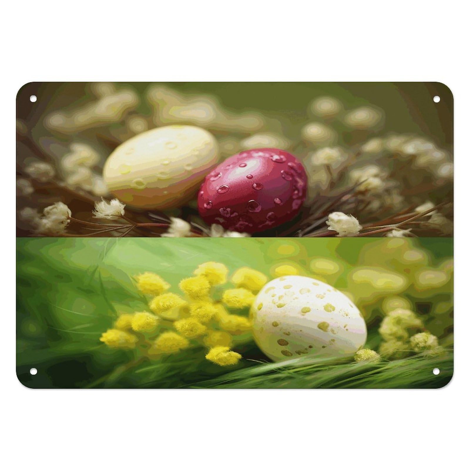Fodpand Style Eggs Retro Vintage Metal Tin Sign,Wall Art Decor Garden Plaque Poster For Bedrooms Yard Bars Pubs Patios Porches 7.9X5.5 Inch