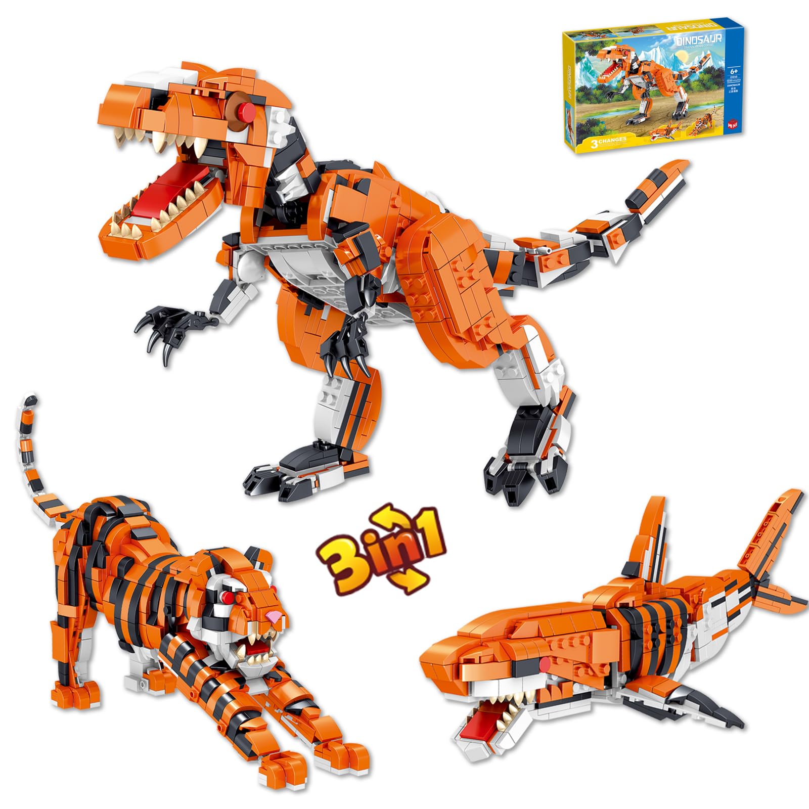 Amazon.com: CAXIMSY Creator 3 in 1 Animals Mini Building Block