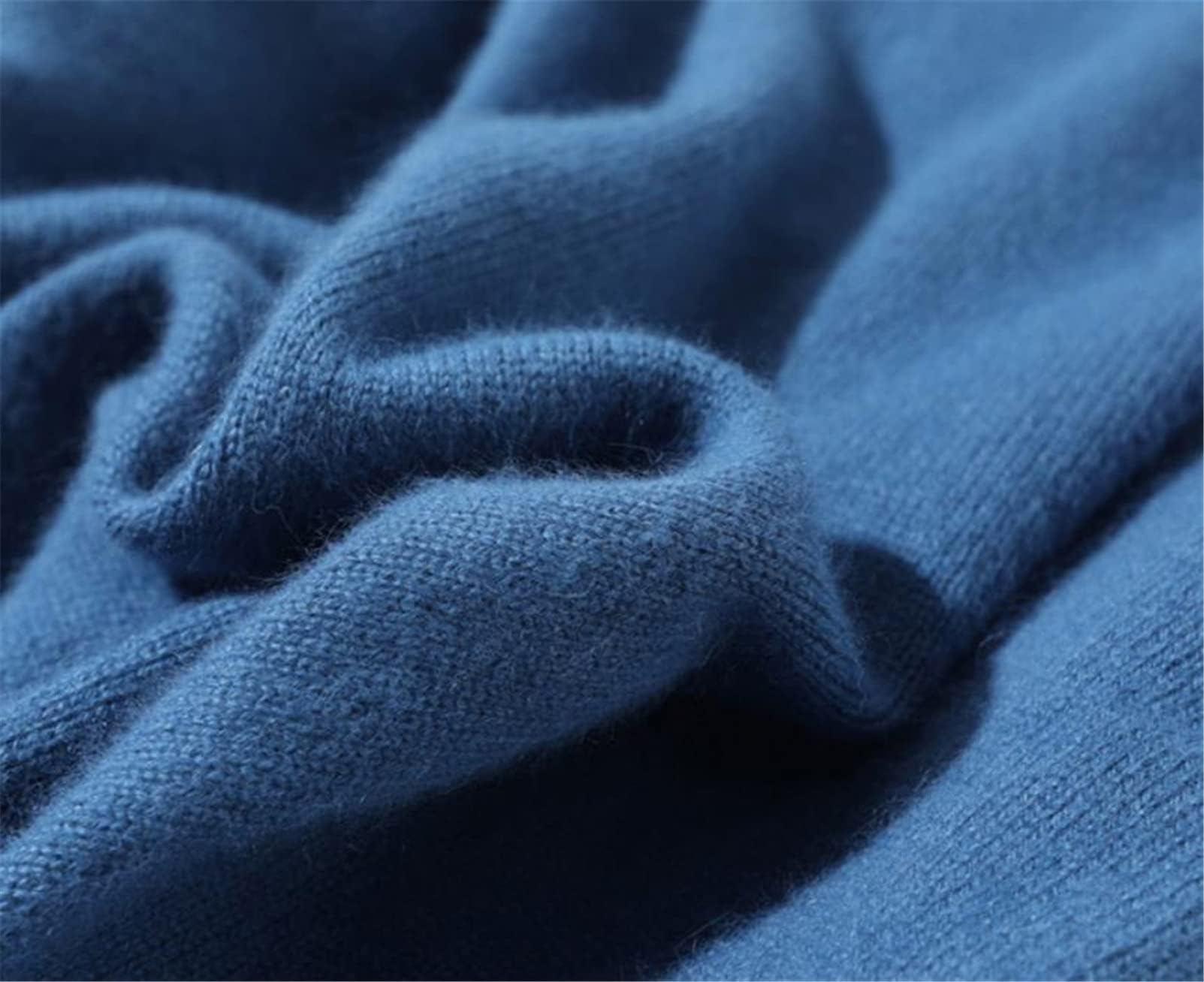 Pull en Tricot 100% Cachemire Pour Homme - Chaud au quotidien, bleu
