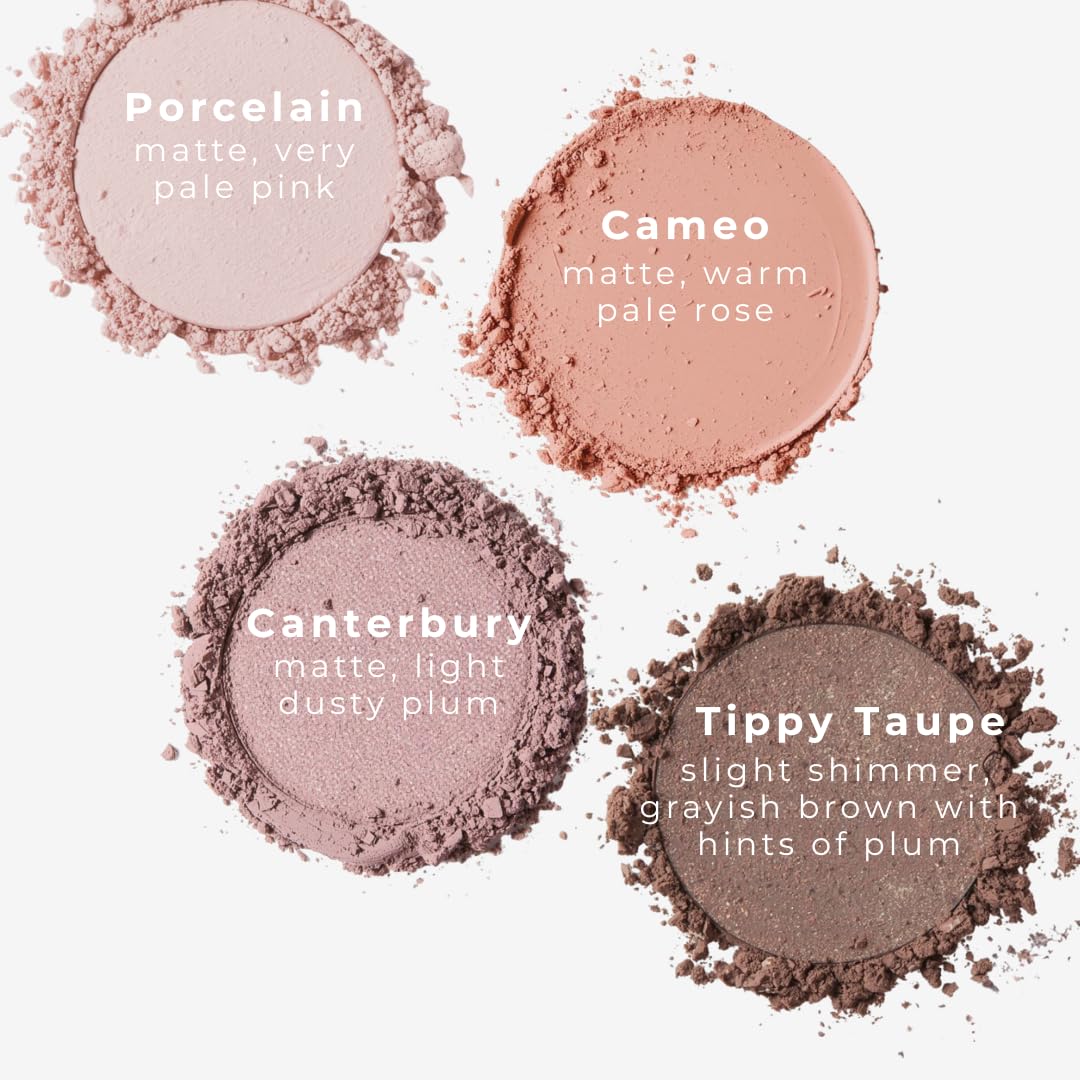 Honeybee Gardens Skinny Dip - Paleta de sombras de ojos recargable, ingredientes naturales, sin gluten, vegana, sin parabenos