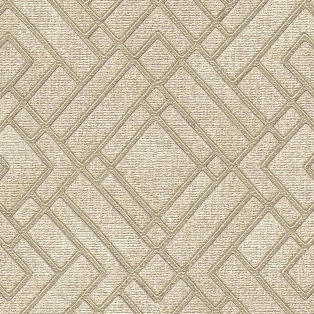 Papier Peint Géométrique Nordique Bleu Et Doré – Le Monde Du Papier Peint